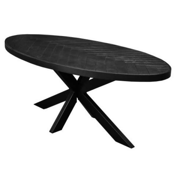 Eettafel Herringbone Ovaal 180