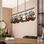 Hanglamp 5L rock / Chromed glas