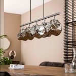 Hanglamp 5L rock / Chromed glas