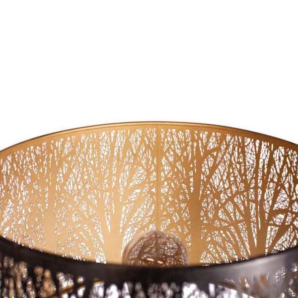 Keto Staande Lamp Metaal Zwart/antique Brass