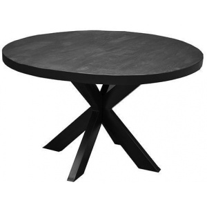 Eettafel Black Circle III 120 Zwart Mangohout