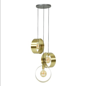 Hanglamp 3L vegas getrapt / Goudkleurig