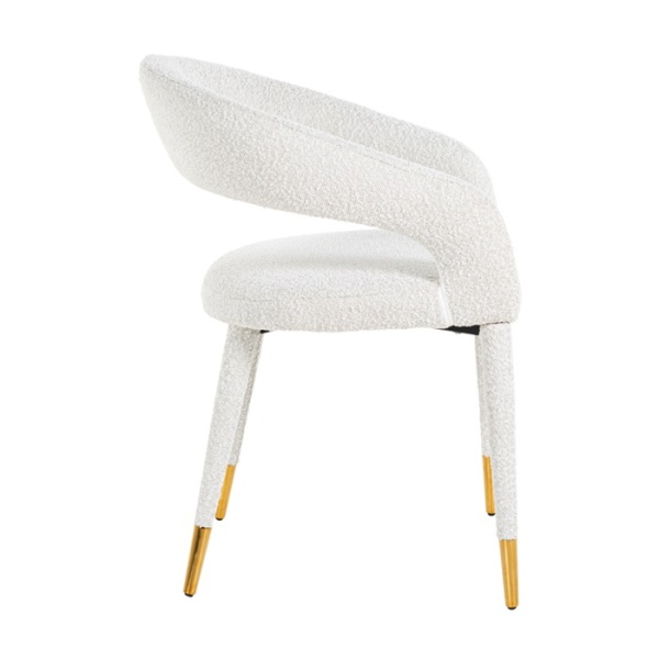 Stoel Gia White bouclé Fire retardant (FR-Copenhagen 900 Bouclé White)