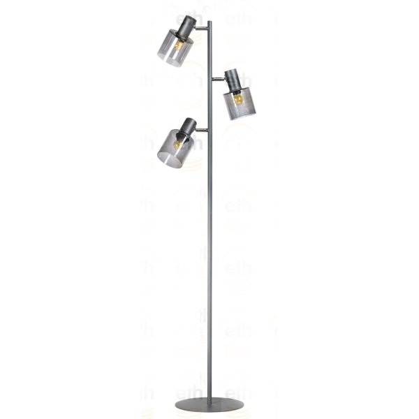 Vloerlamp Sledge Glass 3L Smoke Grey