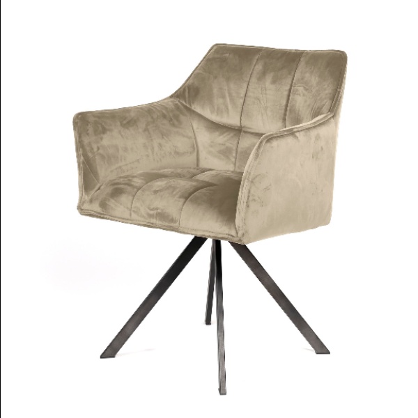 Armstoel Raster Champagne Draaibaar