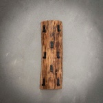 Kapstok boomstam 8 haken / Massief acacia naturel