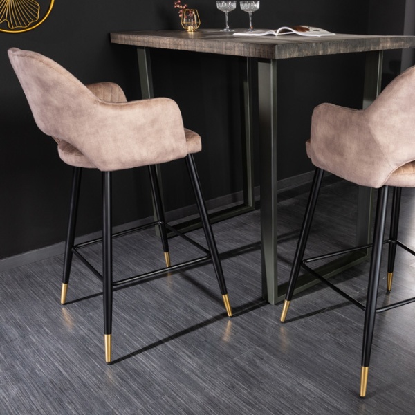 Barkruk Paris Velvet Taupe