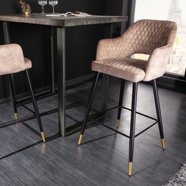 Barkruk Paris Velvet Taupe