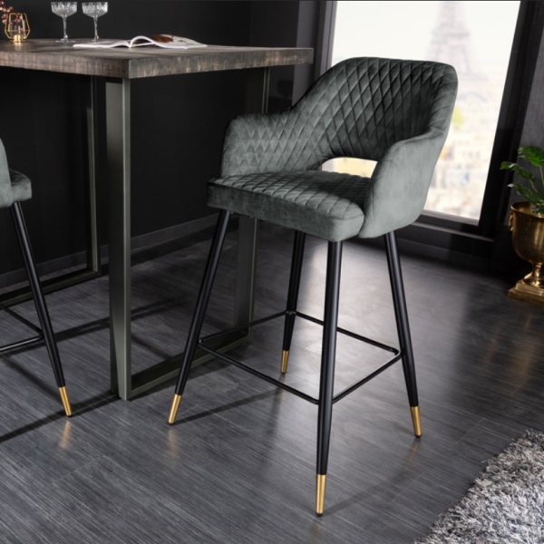 Barkruk Paris Velvet Groen