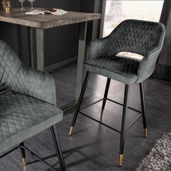 Barkruk Paris Velvet Groen
