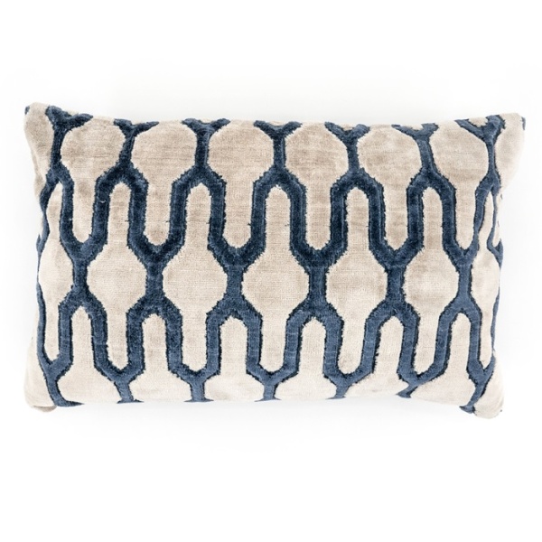 Kussen Luxos - Beige/Dark Blue