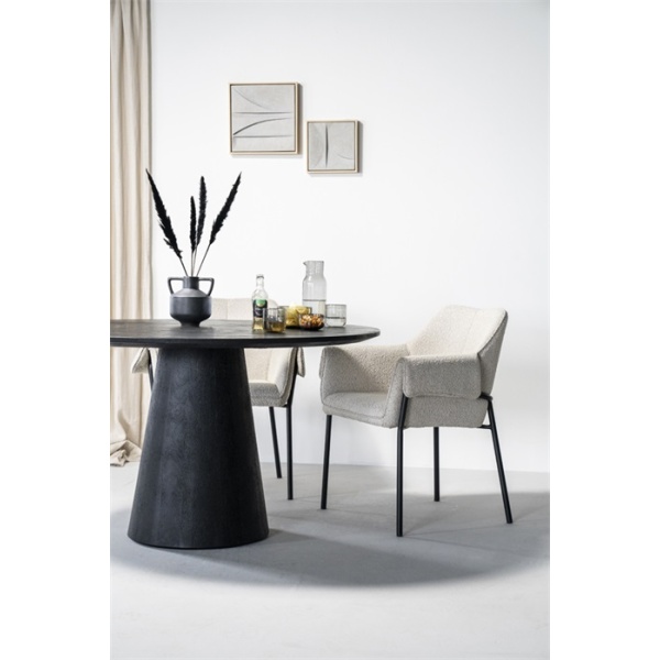 Eettafel Aron Rond 130 Zwart