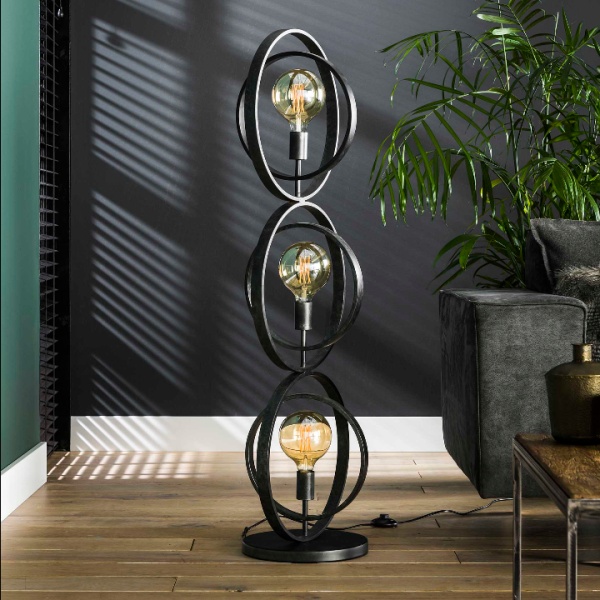 Vloerlamp 3L Turn around / Charcoal