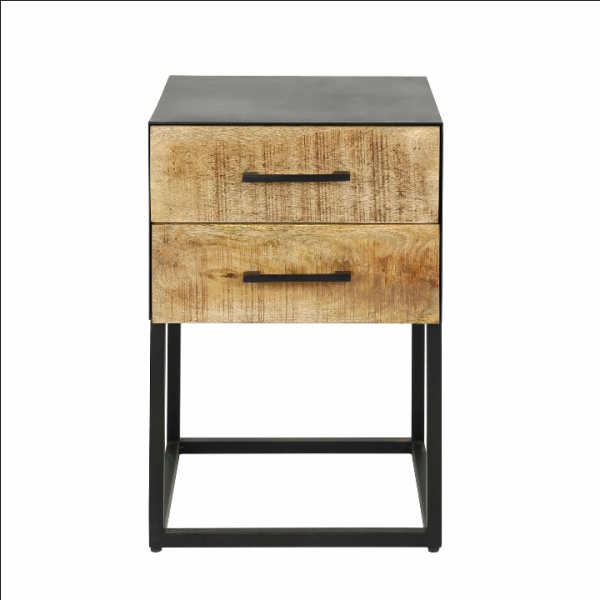 Nachtkastje Metal Wood