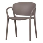 Bent Eetkamerstoel Kunststof Taupe