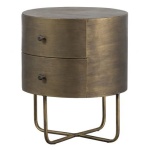 Glossy Rond Kastje Metaal Antique Brass
