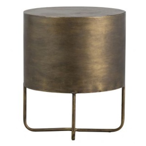 Glossy Rond Kastje Metaal Antique Brass