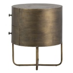 Glossy Rond Kastje Metaal Antique Brass