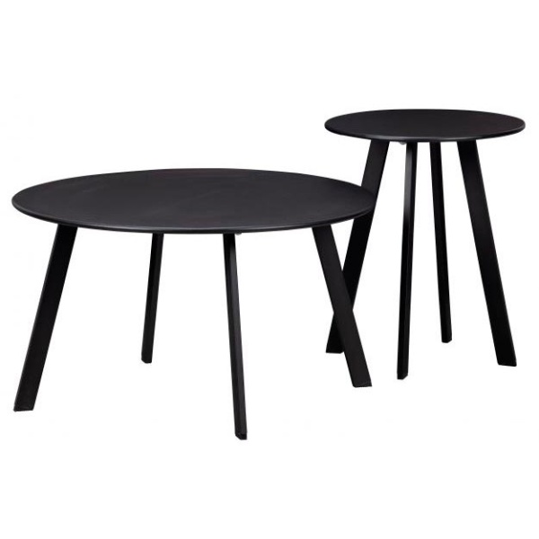 Fer Bijzettafel Metaal Zwart Ø70cm