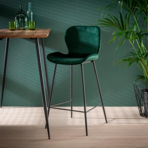 Barstoel Cario / Groen velours