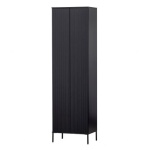 New Gravure Hoge Kast Met Lade Grenen Zwart [fsc]