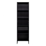 New Gravure Hoge Kast Met Lade Grenen Zwart [fsc]