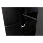 New Gravure Hoge Kast Met Lade Grenen Zwart [fsc]