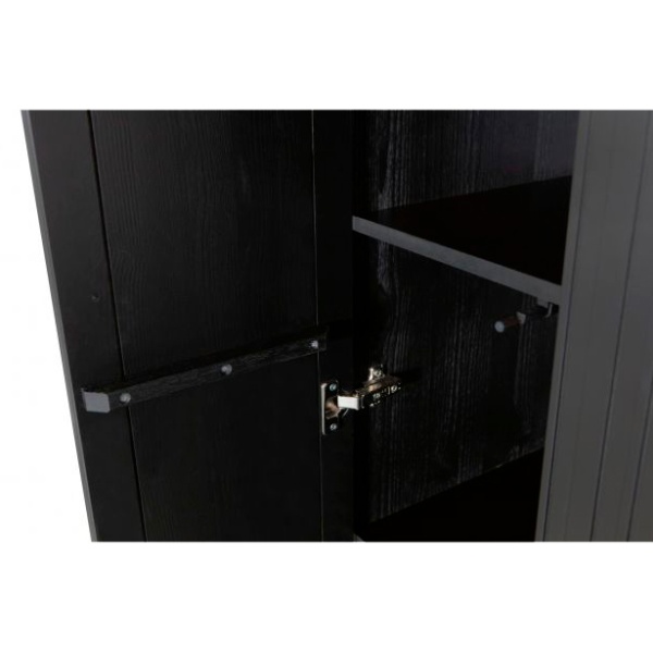 New Gravure Hoge Kast Met Lade Grenen Zwart [fsc]
