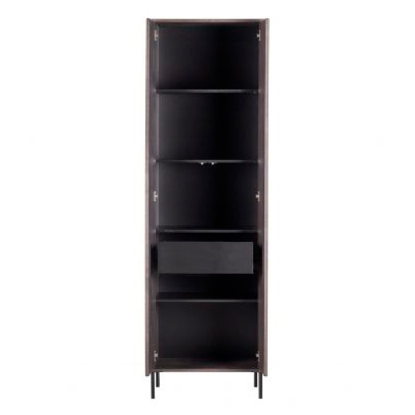 New Gravure Hoge Kast Met Lade Essen Espresso [fsc]