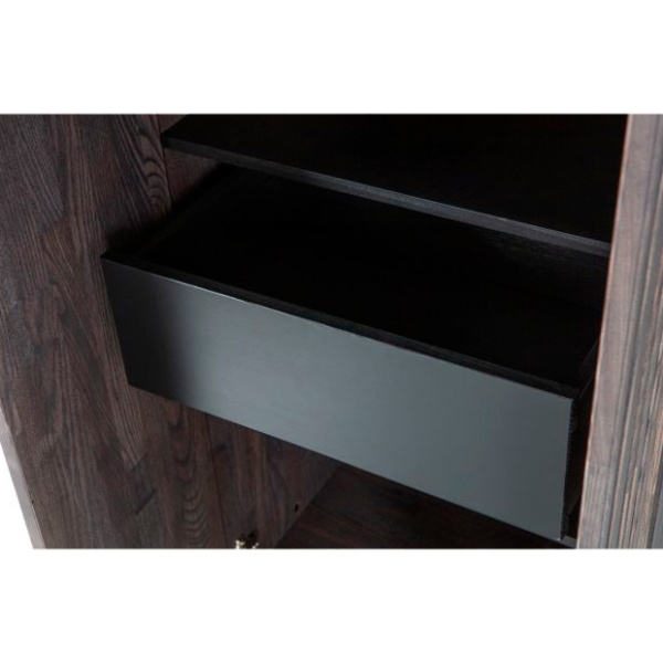 New Gravure Hoge Kast Met Lade Essen Espresso [fsc]