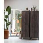 New Gravure Hoge Kast Met Lade Essen Espresso [fsc]