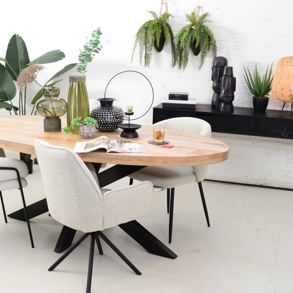 Eettafel Avalon IV Ovaal 180 Mangohout