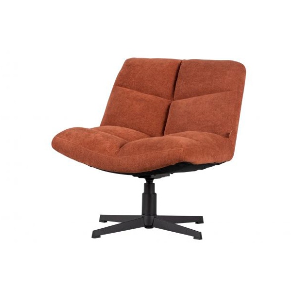 Woood Draaifauteuil Vinny Bouclé Roest