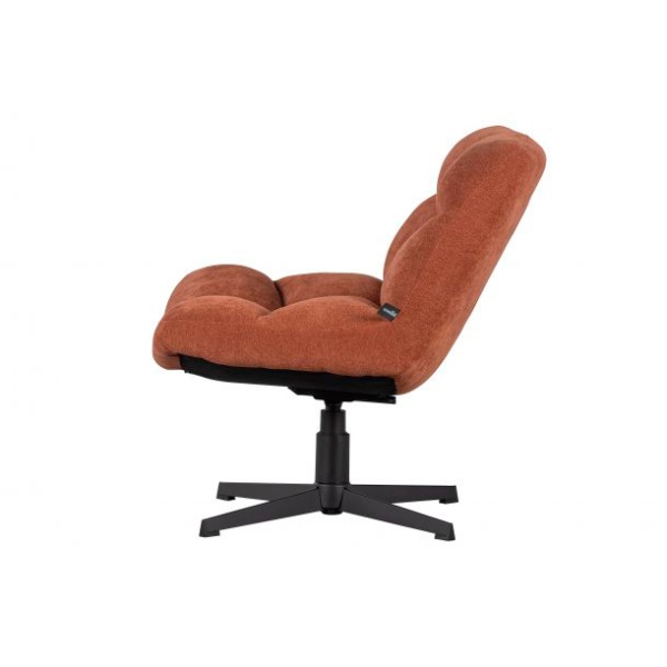 Woood Draaifauteuil Vinny Bouclé Roest
