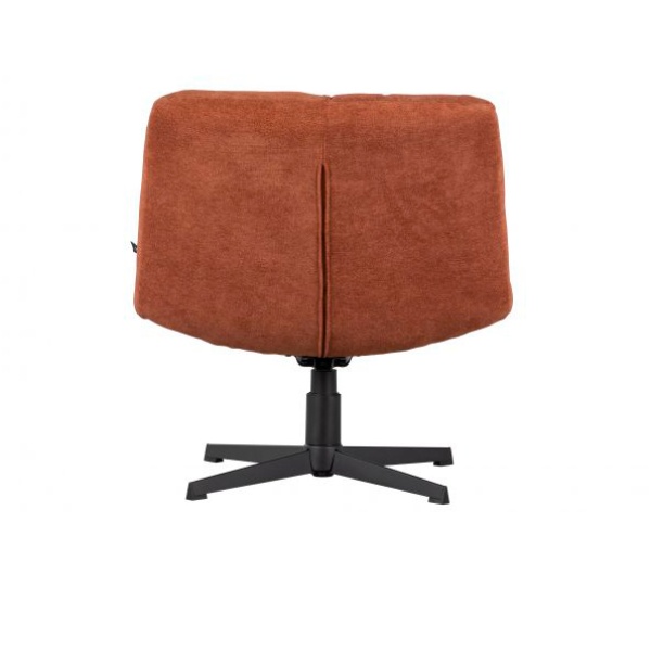 Woood Draaifauteuil Vinny Bouclé Roest