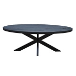 Eettafel Back To Black IV Ovaal 180