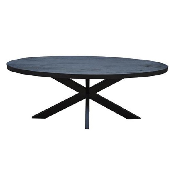 Eettafel Back To Black IV Ovaal 180