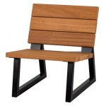 Banco Outdoor Fauteuil Hout Naturel / Metaal [fsc]