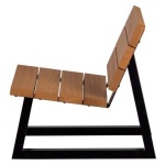 Banco Outdoor Fauteuil Hout Naturel / Metaal [fsc]