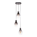 Hanglamp 3L nugget shaded / Oud zilver