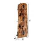 Kapstok boomstam 8 haken / Massief acacia naturel