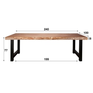 Showroommodel Eettafel Boomstam Acacia 240