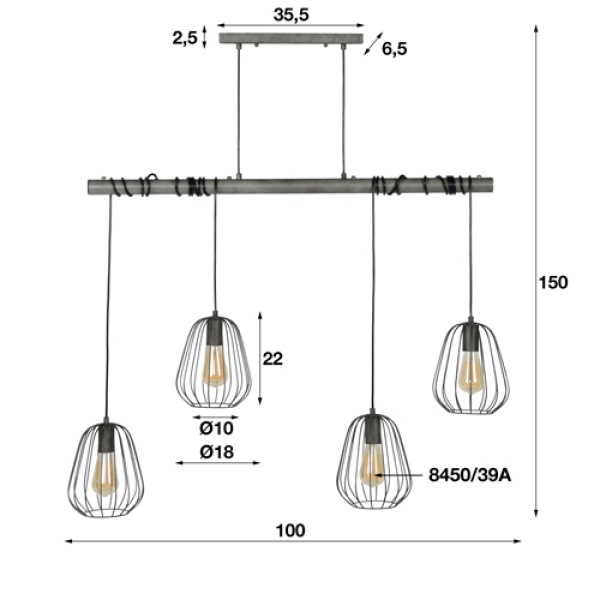 Hanglamp Lampoon