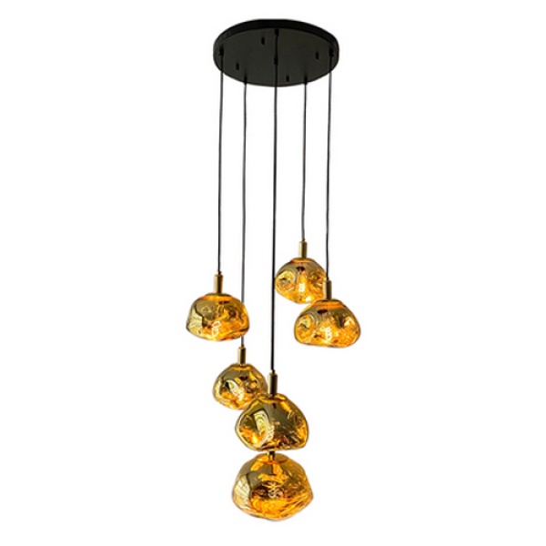 Hanglamp 6L Gold Rock