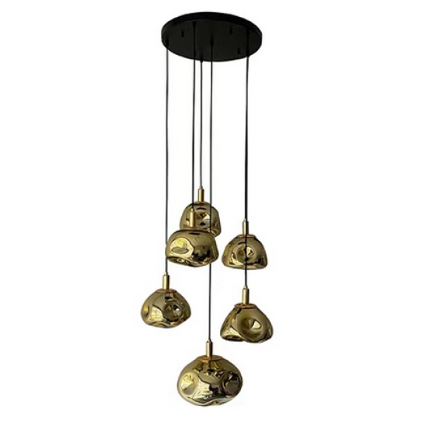 Hanglamp 6L Gold Rock