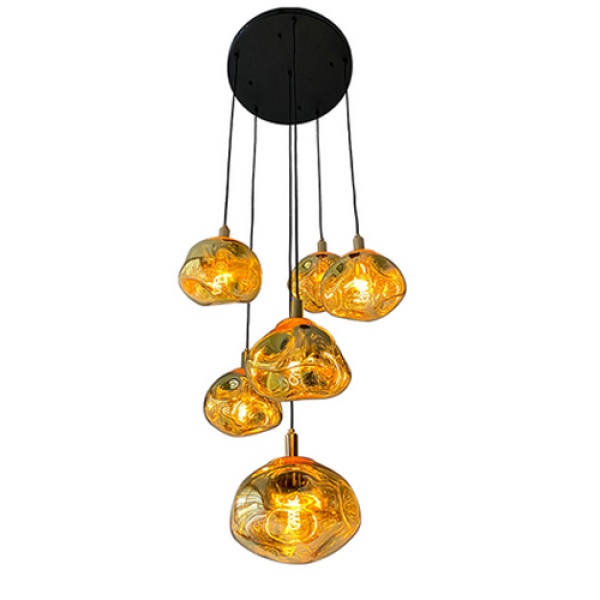 Hanglamp 6L Gold Rock