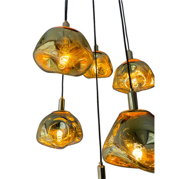 Hanglamp 6L Gold Rock