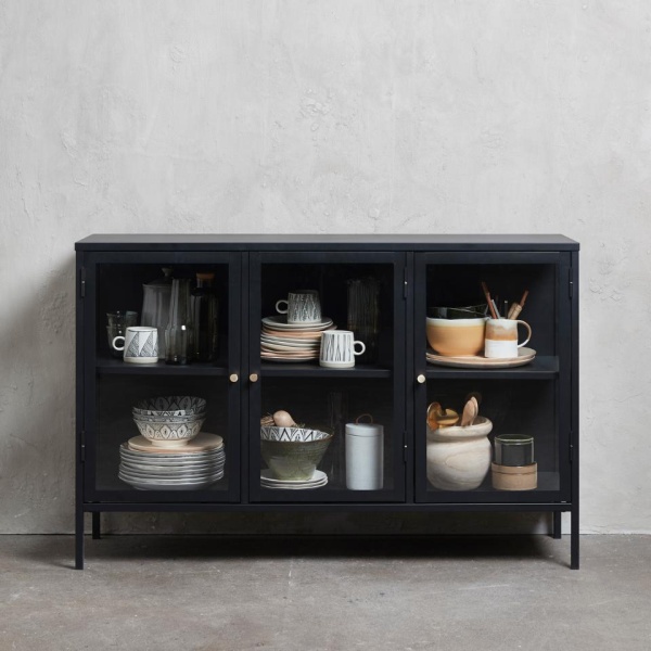 Dressoir Carmel 3-drs Zwart