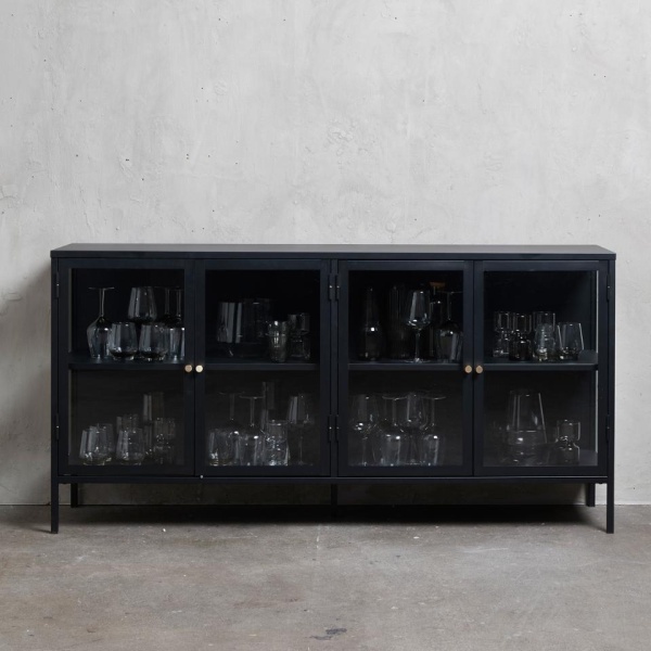 Dressoir Carmel 4-drs Zwart
