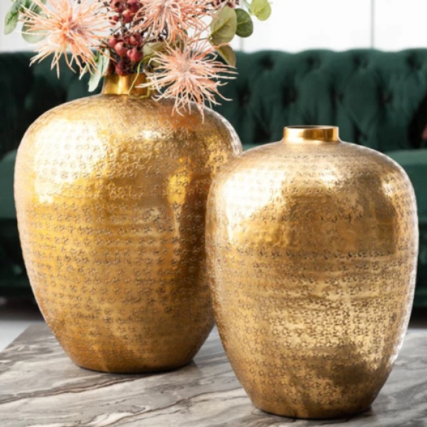Vaas Oriental Goud Set Van 2